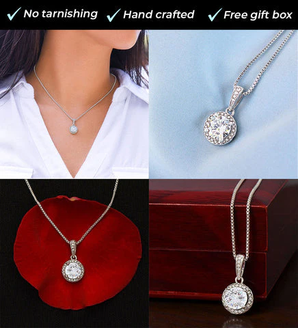 To My Beautiful Soulmate Necklace with Message Card, Gift For Valentine's Day, Birthday, Anniversary, Christmas, Stainless Steel