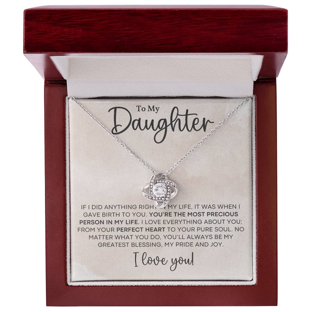 To My Daughter You Are The Most Precious Love Knot Necklace Birthday Gift For Daughter Necklace For Her