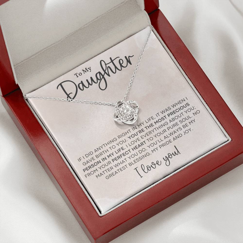 To My Daughter You Are The Most Precious Love Knot Necklace Birthday Gift For Daughter Necklace For Her