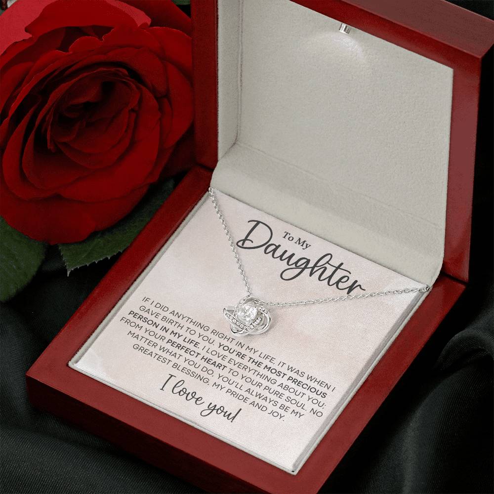 To My Daughter You Are The Most Precious Love Knot Necklace Birthday Gift For Daughter Necklace For Her
