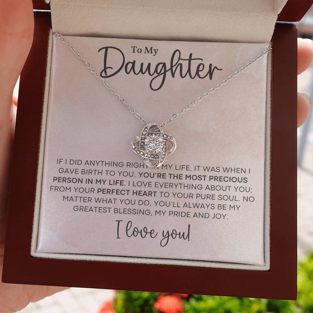 To My Daughter You Are The Most Precious Love Knot Necklace Birthday Gift For Daughter Necklace For Her