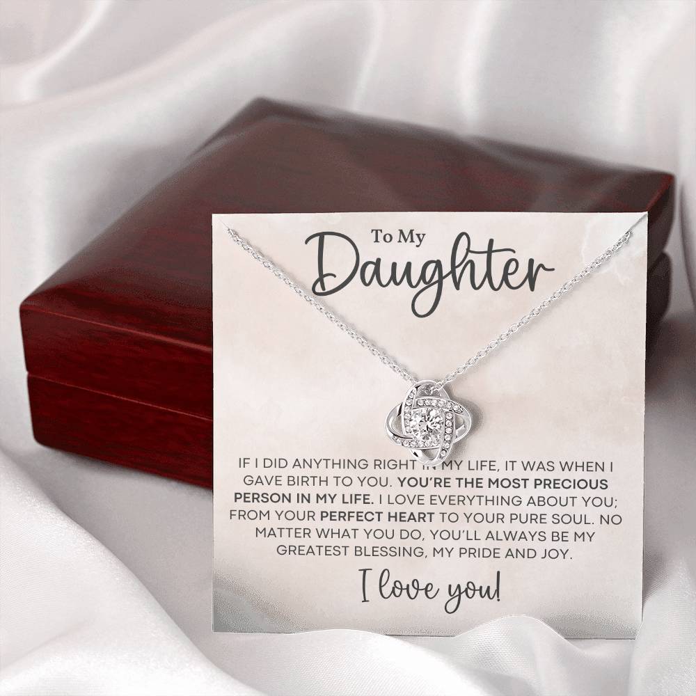 To My Daughter You Are The Most Precious Love Knot Necklace Birthday Gift For Daughter Necklace For Her