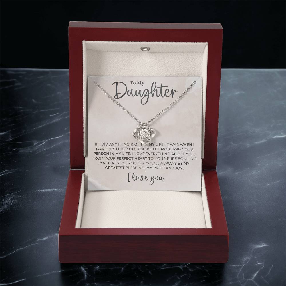 To My Daughter You Are The Most Precious Love Knot Necklace Birthday Gift For Daughter Necklace For Her