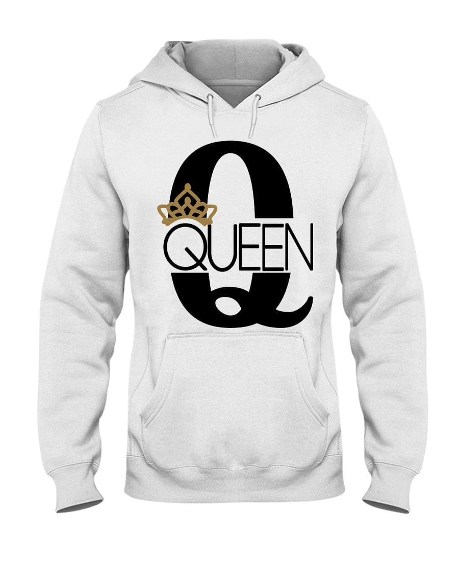 Apparel QUEEN HOODIE WOMEN / White / M KING & QUEEN