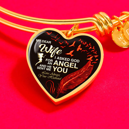 Valentine Bangle For My Angel Wife **With Transparency**