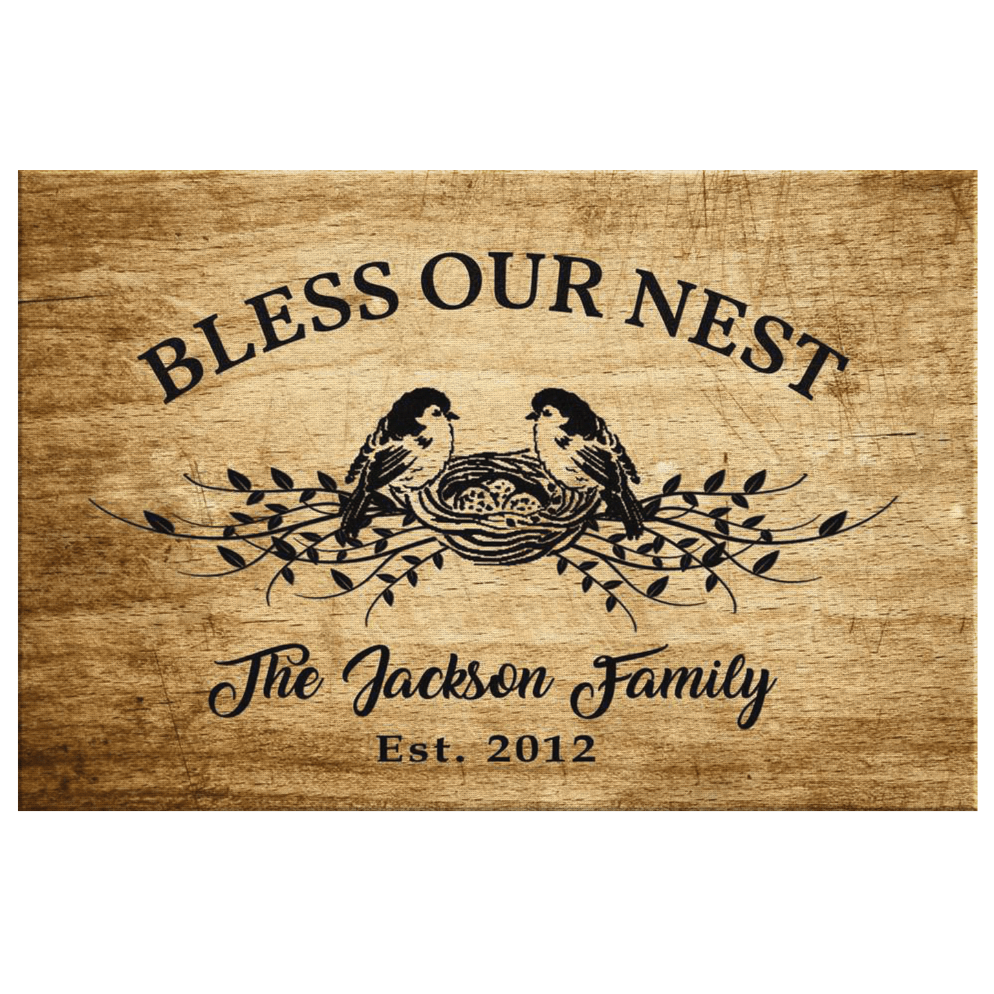 Blessed Family Customized Wall Decor