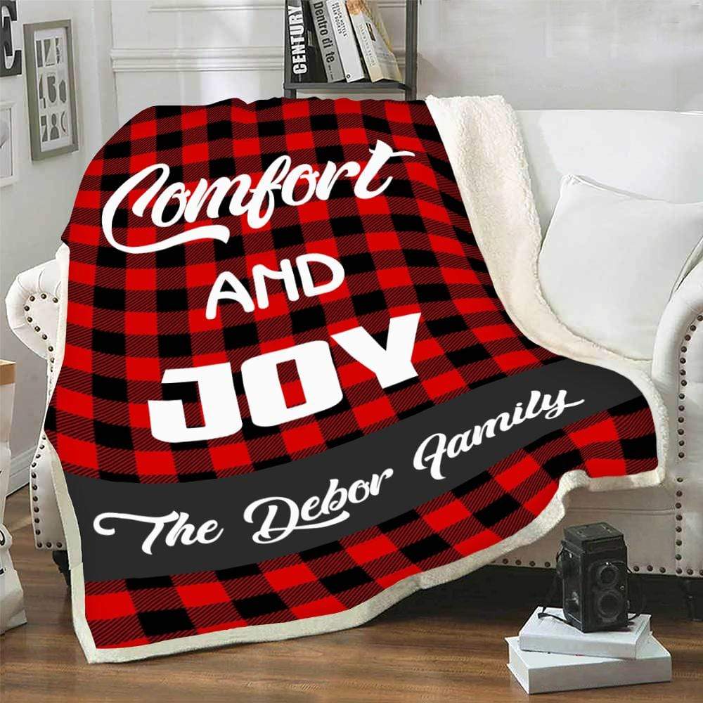 Comfort And Joy, Personalized Blanket For Family