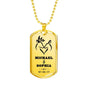Personalized Couple Name & Date Military Necklace