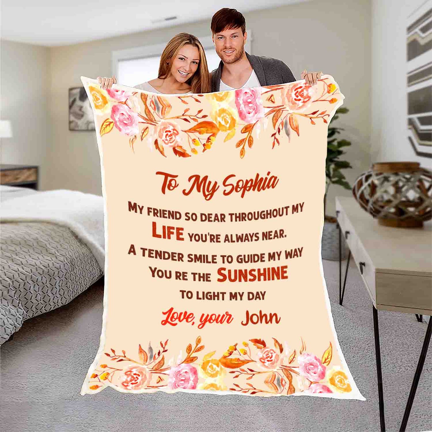 Fleece Blanket | Customized Blanket for Couples