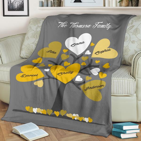 Customized Family Tree Blanket