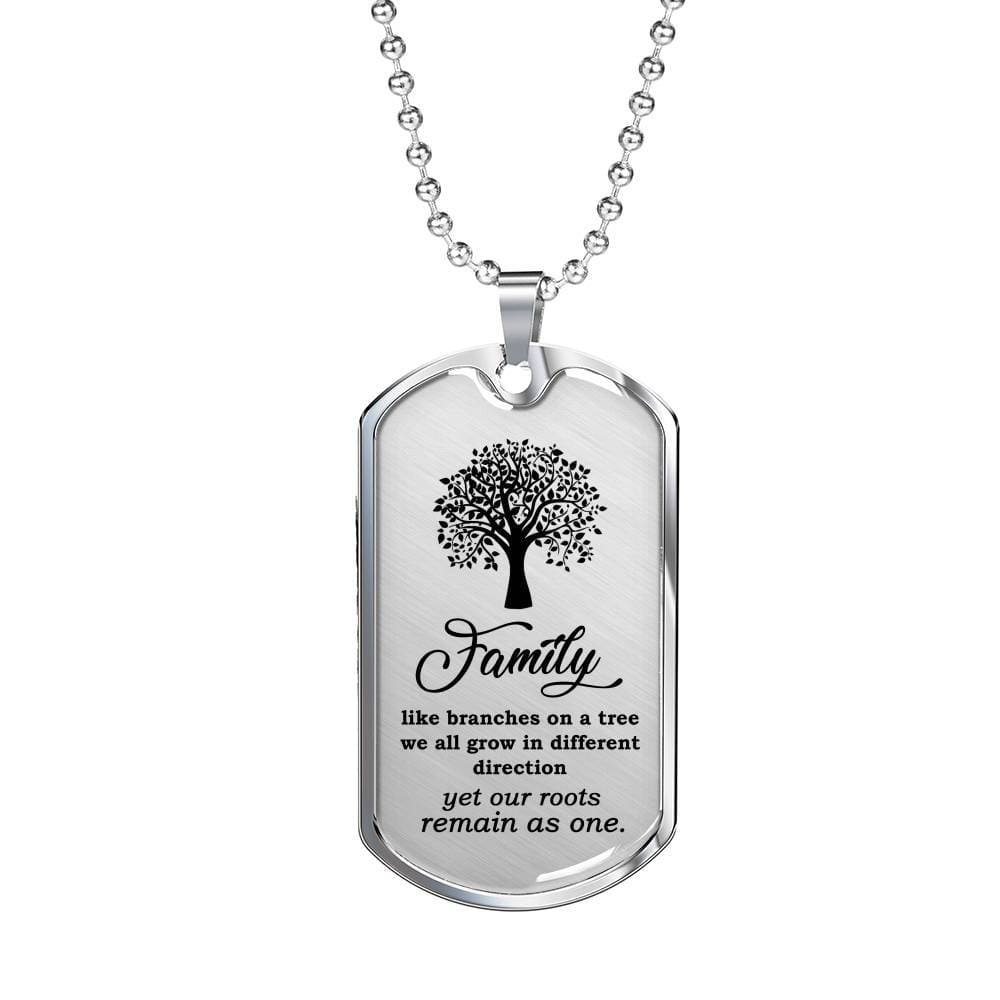"Family Is Like A Tree" Military Family Necklace