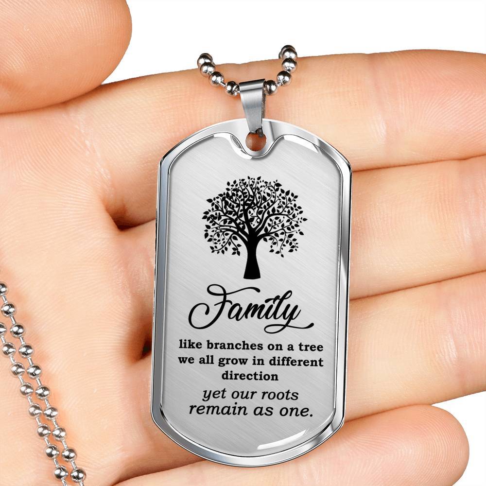 "Family Is Like A Tree" Military Family Necklace