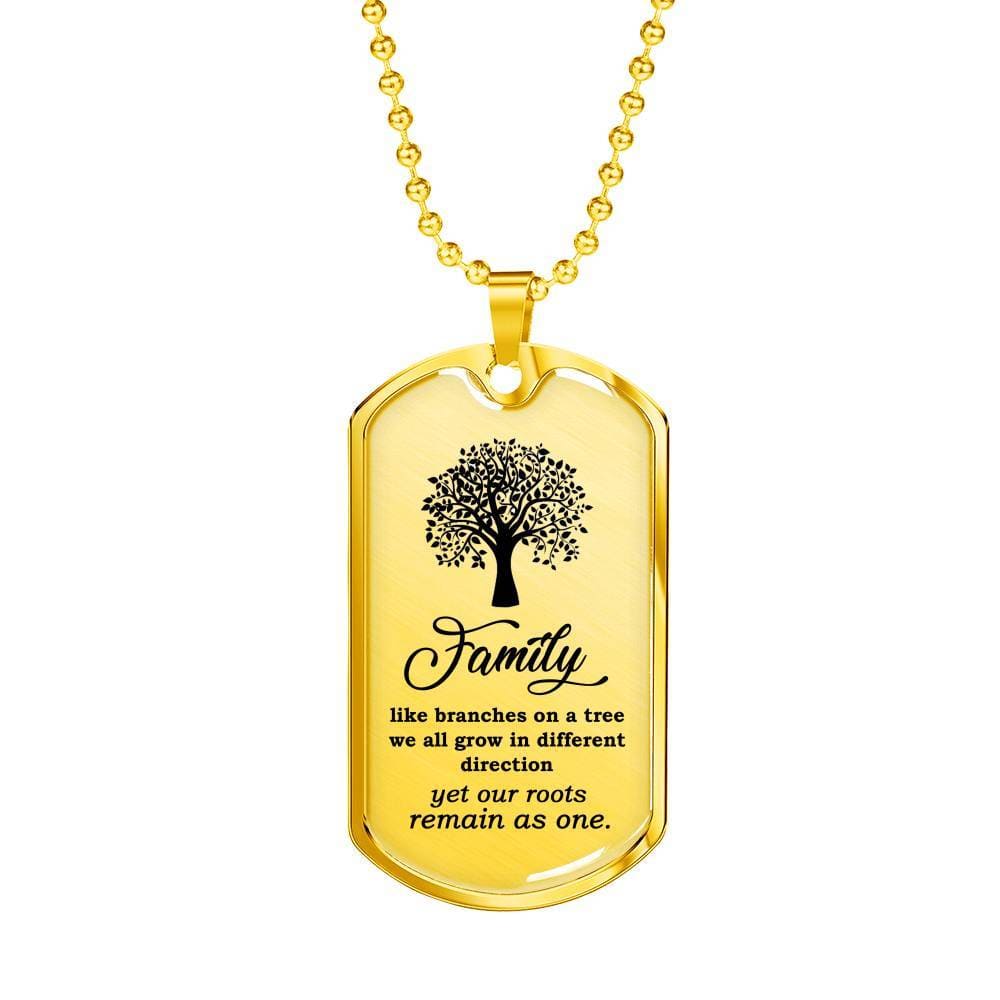 "Family Is Like A Tree" Military Family Necklace