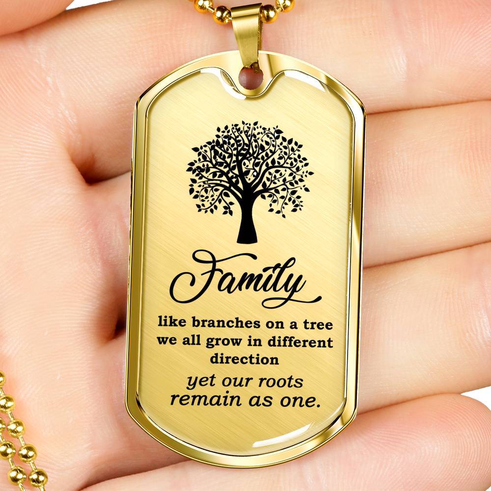 "Family Is Like A Tree" Military Family Necklace