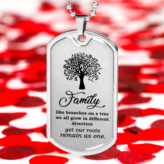 "Family Is Like A Tree" Military Family Necklace