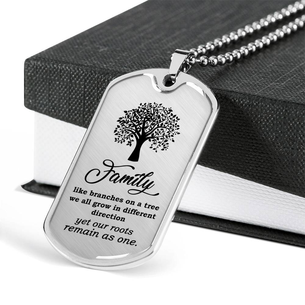 "Family Is Like A Tree" Military Family Necklace