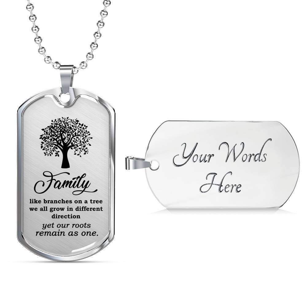 "Family Is Like A Tree" Military Family Necklace