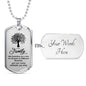 "Family Is Like A Tree" Military Family Necklace