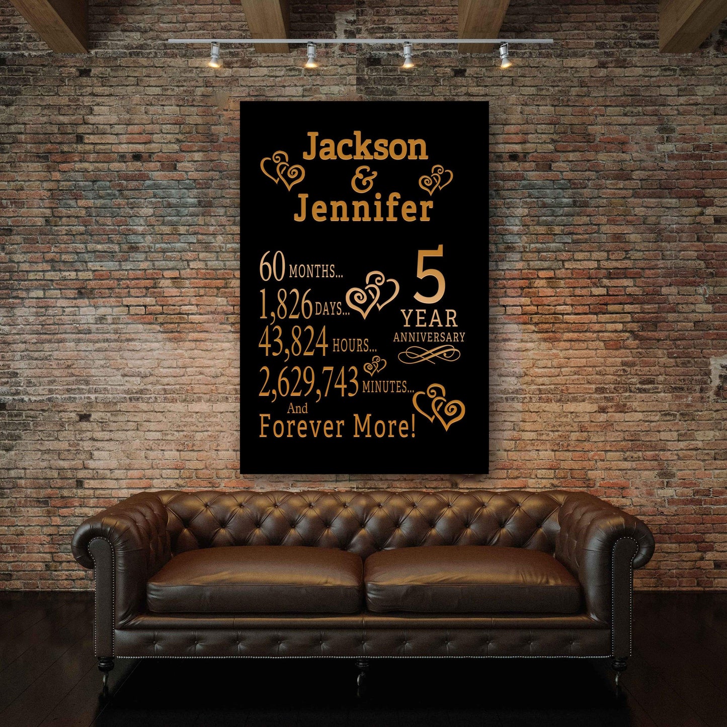 Infinity Canvas Customized Anniversary Couple Canvas