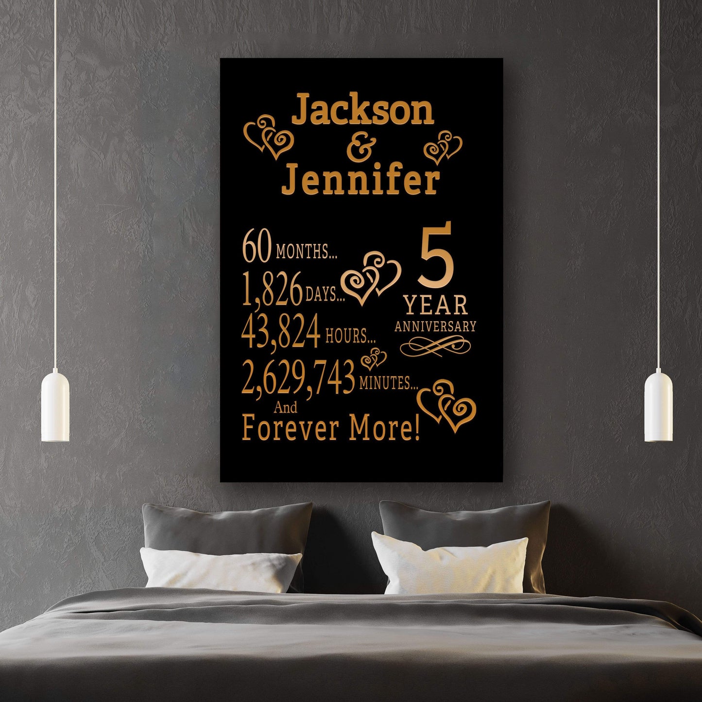 Infinity Canvas Customized Anniversary Couple Canvas