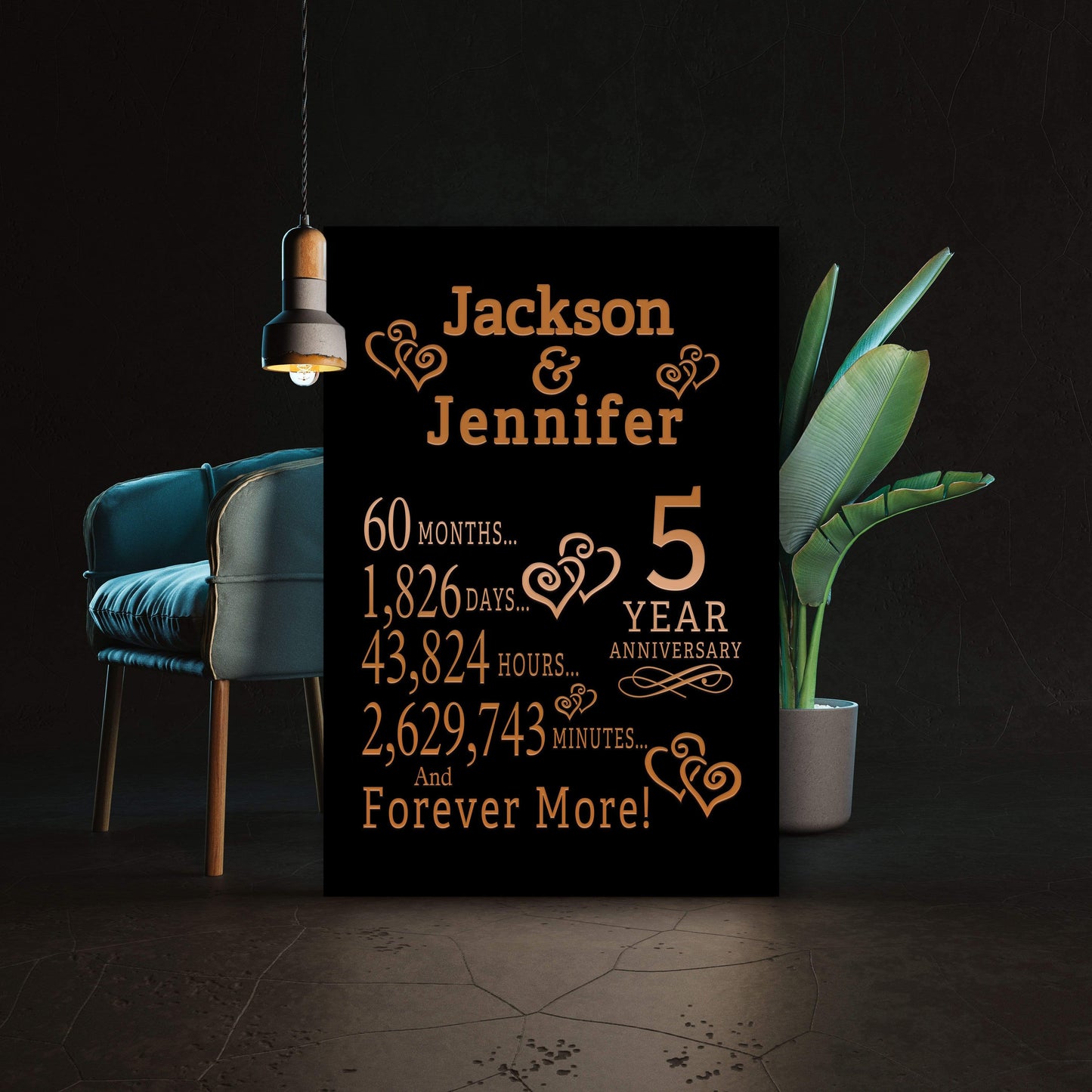 Infinity Canvas Customized Anniversary Couple Canvas