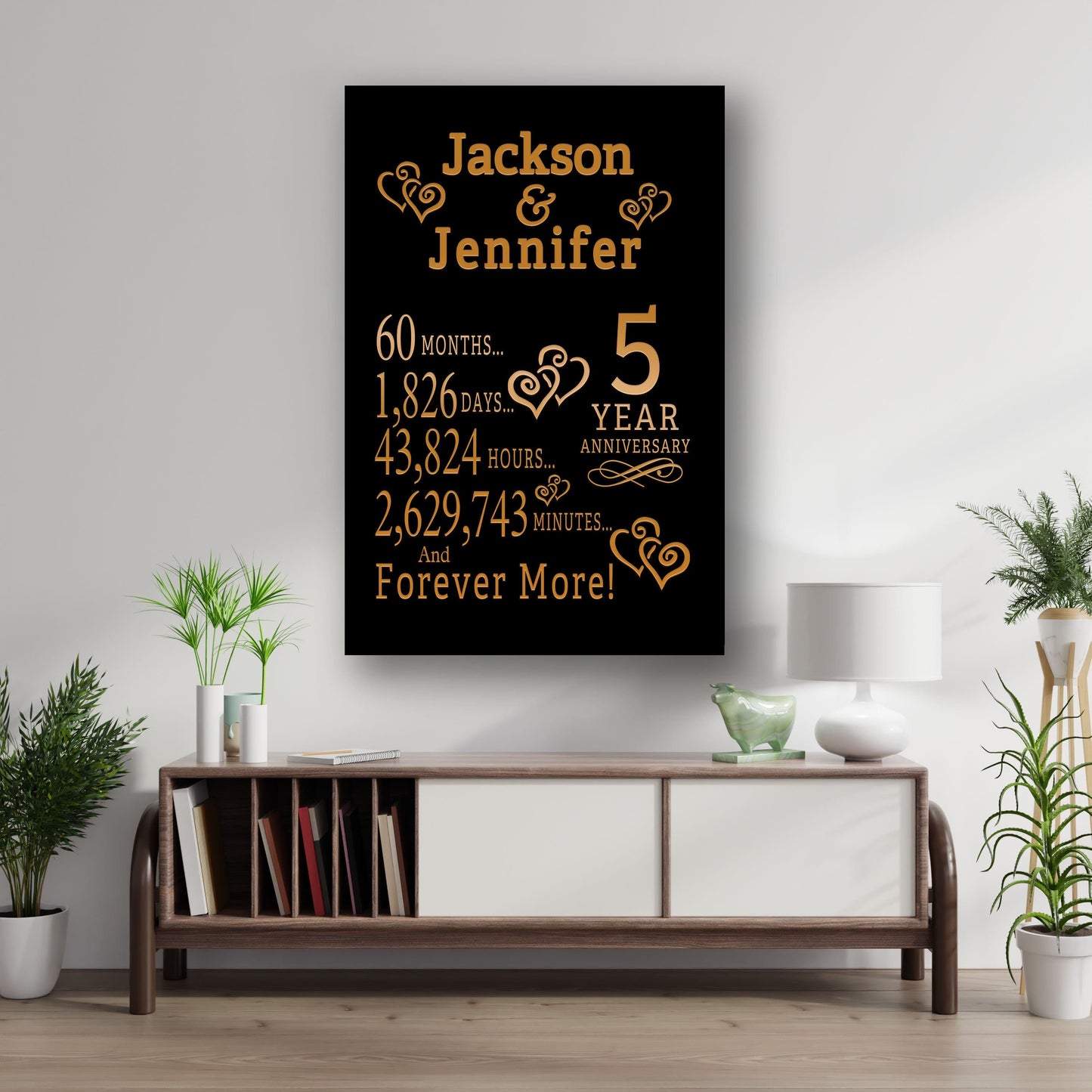 Infinity Canvas Customized Anniversary Couple Canvas