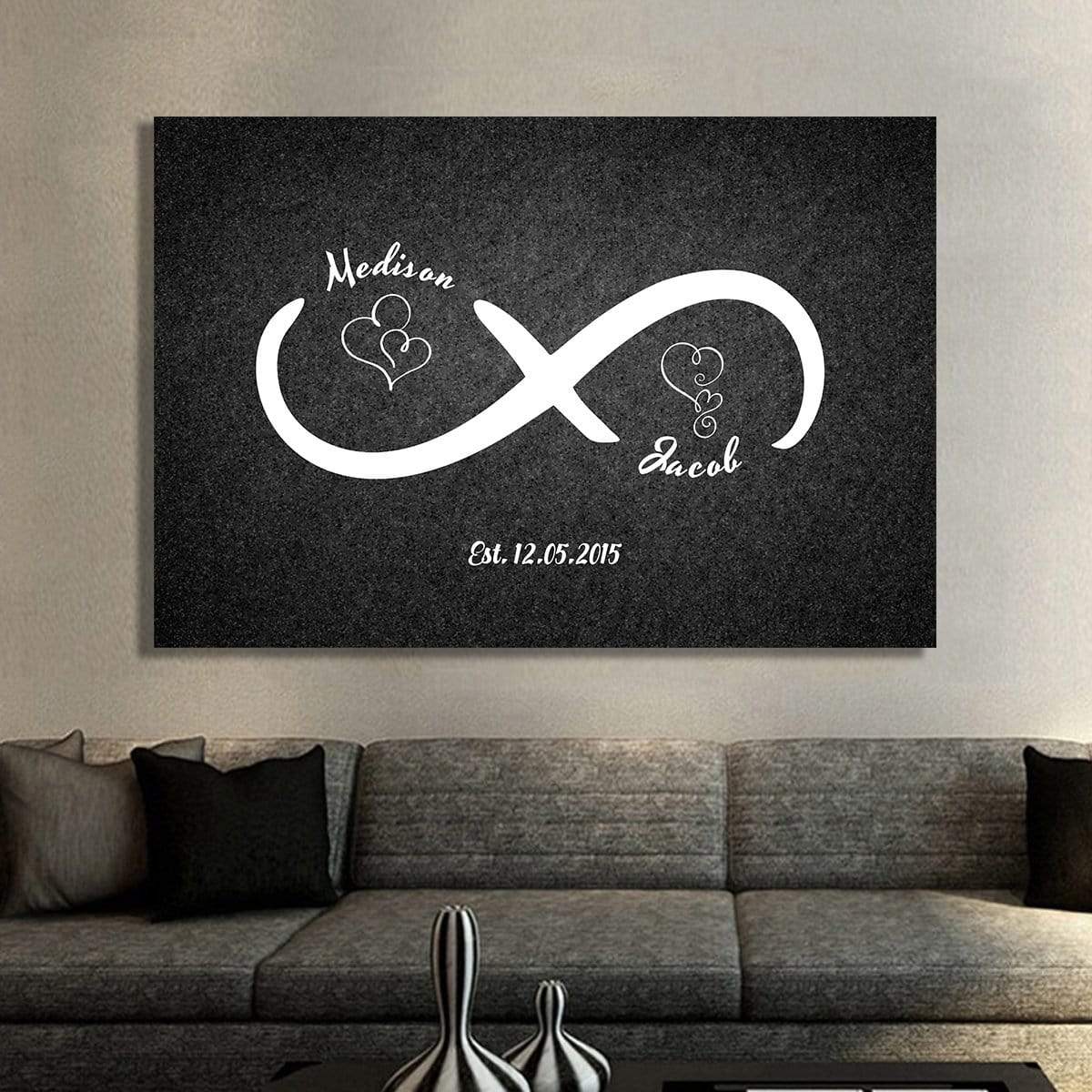 Personalized Infinity Love Wall Art