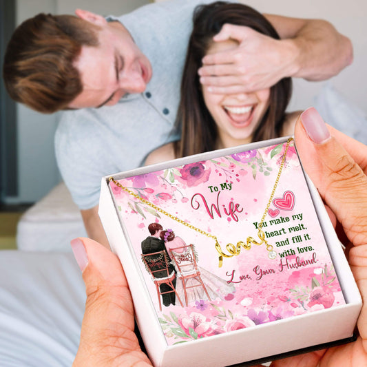 Adorable Necklace Spells Out The Word "love" Gift For Wife