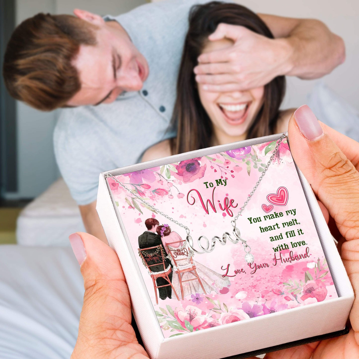 Adorable Necklace Spells Out The Word "love" Gift For Wife