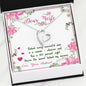 "Behind Every Successful Man Is A Woman" Gift For Wife Heart Pendant