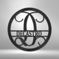 Jewelry Black / 15 Circle Vine Monogram - Steel Sign