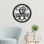 Jewelry Black / 18 Circle Vine Monogram - Steel Sign