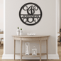 Jewelry Black / 30 Circle Vine Monogram - Steel Sign