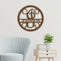 Jewelry Copper / 18 Circle Vine Monogram - Steel Sign