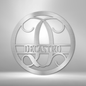 Jewelry Silver / 15 Circle Vine Monogram - Steel Sign