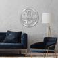 Jewelry Silver / 24 Circle Vine Monogram - Steel Sign