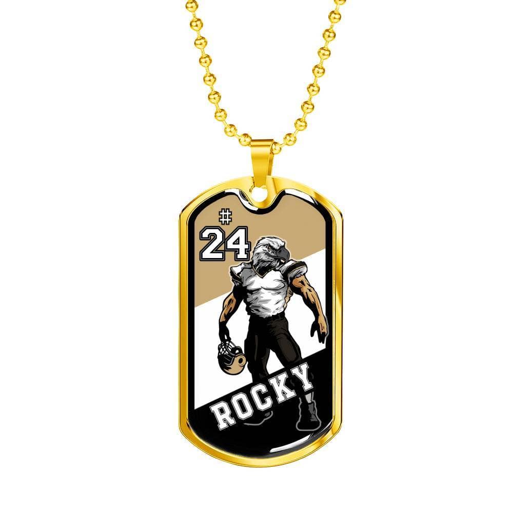 Custom Football Military Chain Necklace