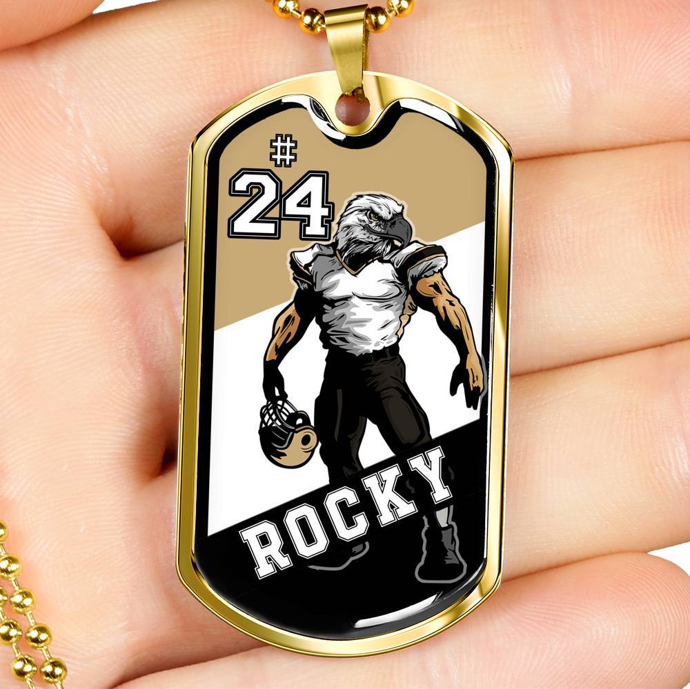 Custom Football Military Chain Necklace