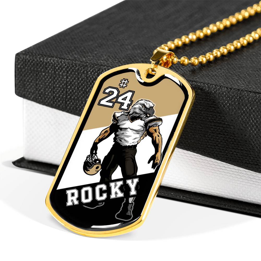 Custom Football Military Chain Necklace