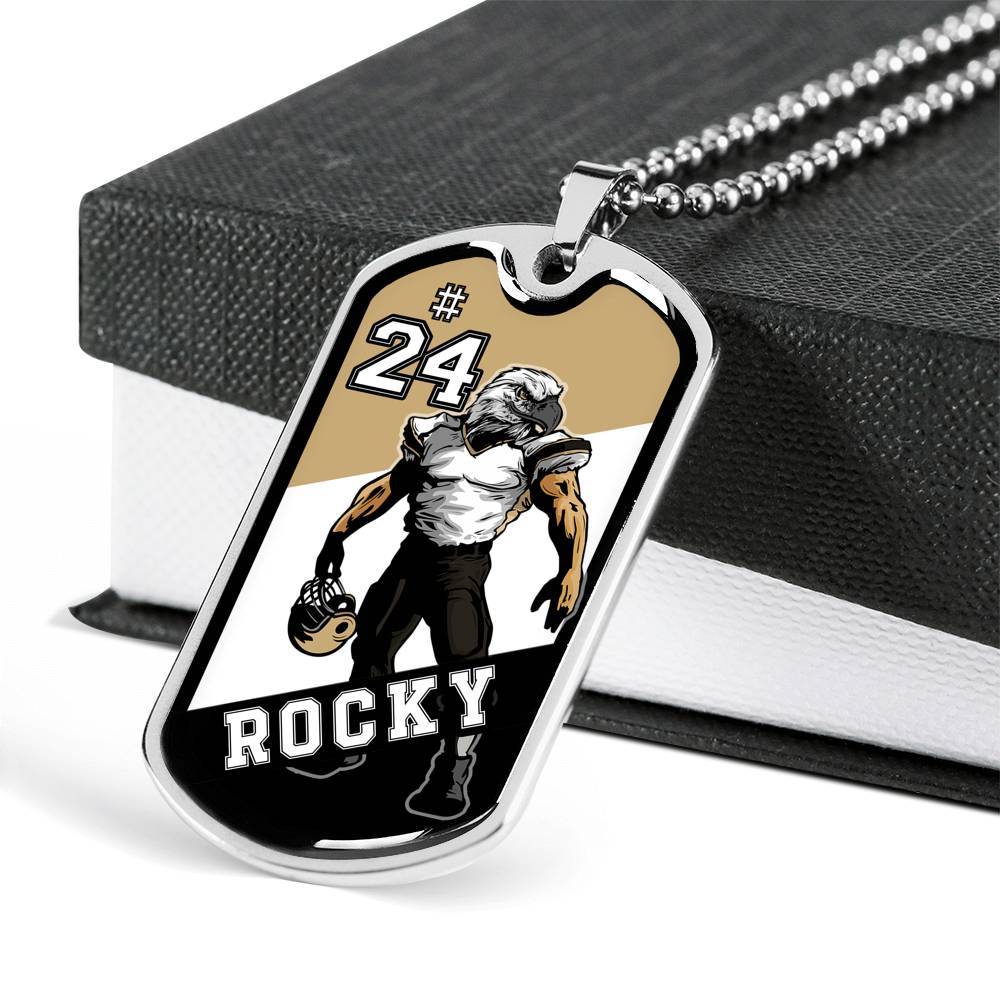 Custom Football Military Chain Necklace