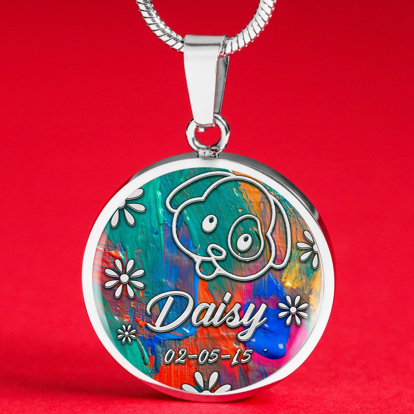 Customized Dog Silver Necklace For Dog Lover