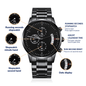 Jewelry Customized Engraved Chronograph Watch, Gift For Dad, Birthday, Father's Day, Custom Text