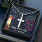 Jewelry Dad, You're The Only Shining Star, Custom Artisan Crafted Cross Necklace, Gift For Father's Day, Necklace With Message Card, Silver Pendant