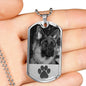 Dog Image Military Chain Necklace