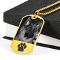 Dog Image Military Chain Necklace