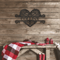 Jewelry Black / 18 Fancy Heart Monogram - Steel Sign