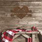 Jewelry Copper / 18 Fancy Heart Monogram - Steel Sign
