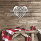 Jewelry Silver / 18 Fancy Heart Monogram - Steel Sign