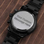 Jewelry Father's Day Gift Customized Black Chronograph Watch