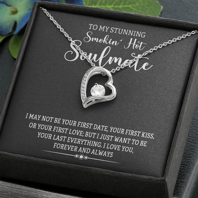 Jewelry Standard Box Forever And Always Love Heart Necklace For Soulmate
